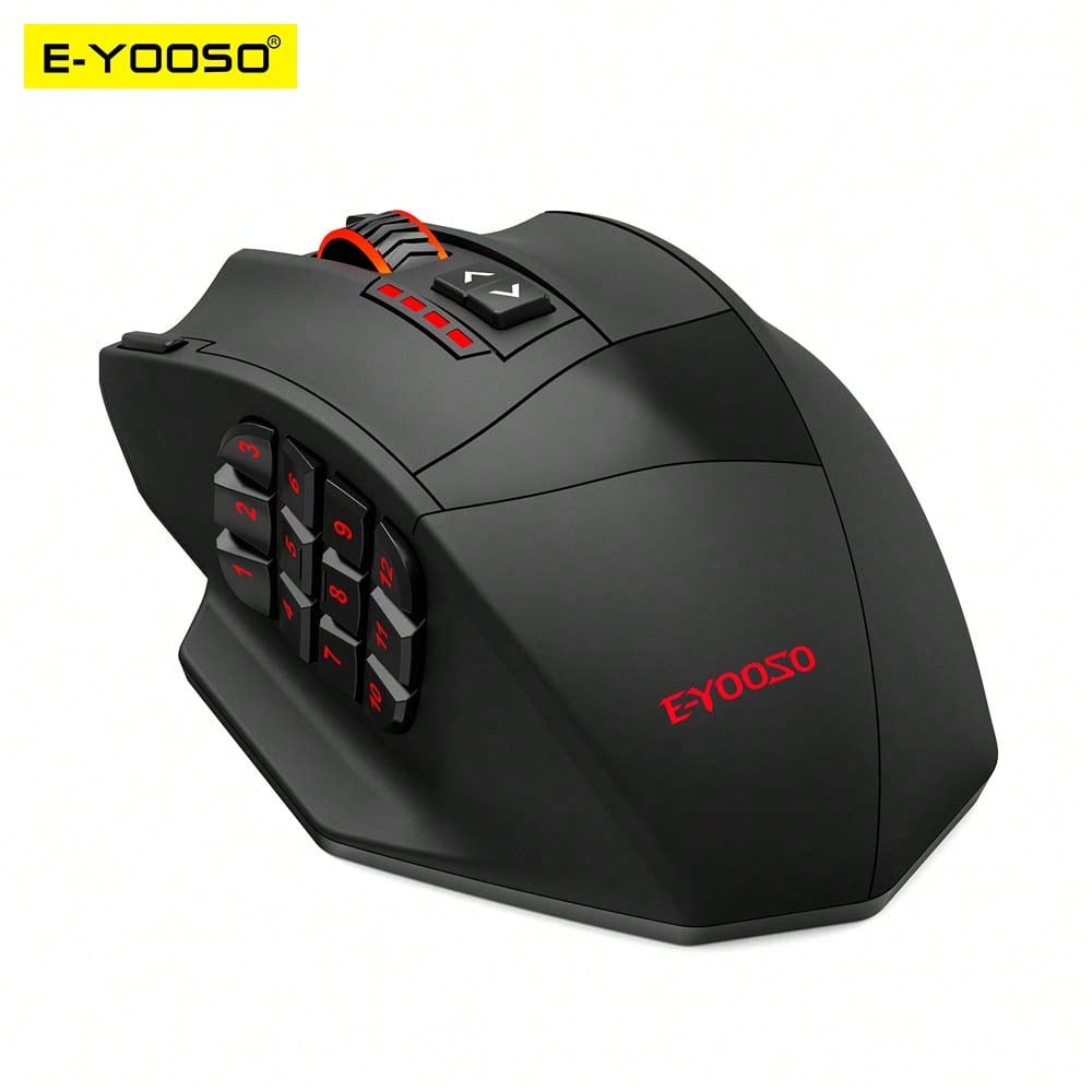 SHEIN E-YOOSO X-39 USB Wired RGB Gaming Mouse 16400 DPI PAW3327 19 Buttons Programmable Game Optical Mice For Computer PC Laptop Black one-size