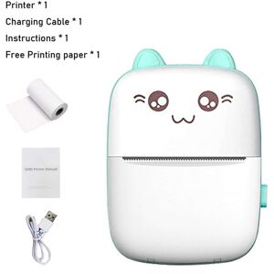 SHEIN Mini Pocket Photo Printer, Wireless Picture Printer, Portable Phone Printer, Sticker Printer Blue one-size