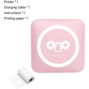 SHEIN Mini Pocket Sticker Printer, Photo Printer, Wireless Portable Phone Printer Pink one-size