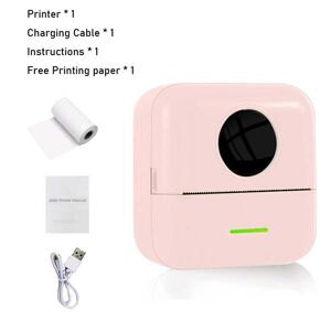 SHEIN Mini Thermal Printer, Portable Photo Printer, Inkless Printer, Compatible With Android And Ios, Can Print Photos, Lists, Memos, Qr Codes And Notes Pink one-size