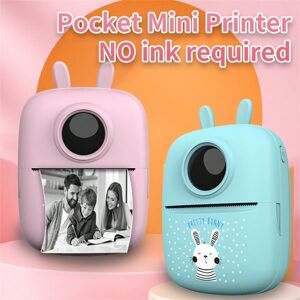 SHEIN Portable Instant Photo Printer, Black And White Instant Mini Thermal Printer Study Note Daily Plan Portable Instant Photo Printer, Blue