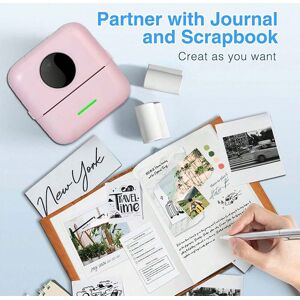 SHEIN New Mini Portable Pocket Printer For Pictures, Labels, Texts, To-Do List, Mistakes & Hot Stimulation X5 Pink Mini Printer