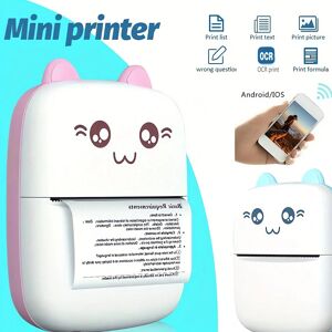 SHEIN Mini Pocket Printer, Portable Thermal Printer For Android Or IOS APP, Inkless Printer, Suitable For Home, Office, Study Room, And Work List Printing Pink Printer