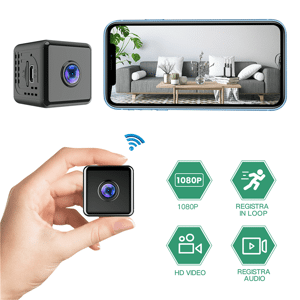 SHEIN 1pc Mini Wireless Wifi Hd 1080p Motion Sport Night Vision Ir Security Square Shape Camera For Indoor Use Black Black + no memory no video,Black +32G (7 days of video recording),Black +128G (video 30 days)