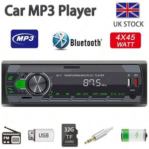 SHEIN Single DIN MP3 Player Embedded Head Unit Embedded Car Radio Stereo Remote Digital Bluetooth Audio Music Stereo 12V Car Radio USB/SD/AUX-IN 32G memory card