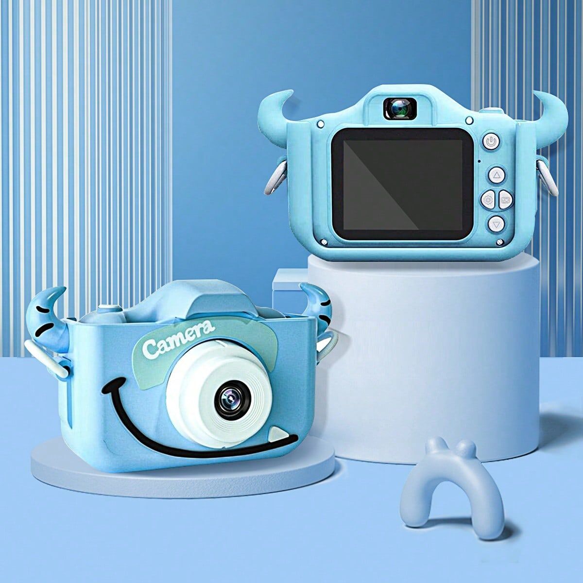 SHEIN Kids Camera, Kids Digital Camera 1080P Camera For Kids,3 4 5 6 7 8 9 10 Year Old Girl Boy Birthday Gift,Toy Camera For Toddler,Mini Camera For Kids (Pink) Blue