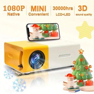 SHEIN Mini Portable Projector, Upgraded Movie, Tv, And Gaming Experience With High Definition Compatibility For Android/Ios/Windows/Hd Tv/Usb, Etc. Christmas Gift, Multimedia Home Theater Video Projector, Compatible With Hhd/Usb/Av/Laptop, For Indoor Outd