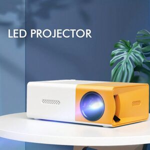 SHEIN Mini Projector, 1080P Office Portable Projector, 3000 Lumen Video Projector,Support For Laptop/Smartphone/Game Console/TV Stick/PC,Compatible With USB, HDMl, Audio, AV. Yellow