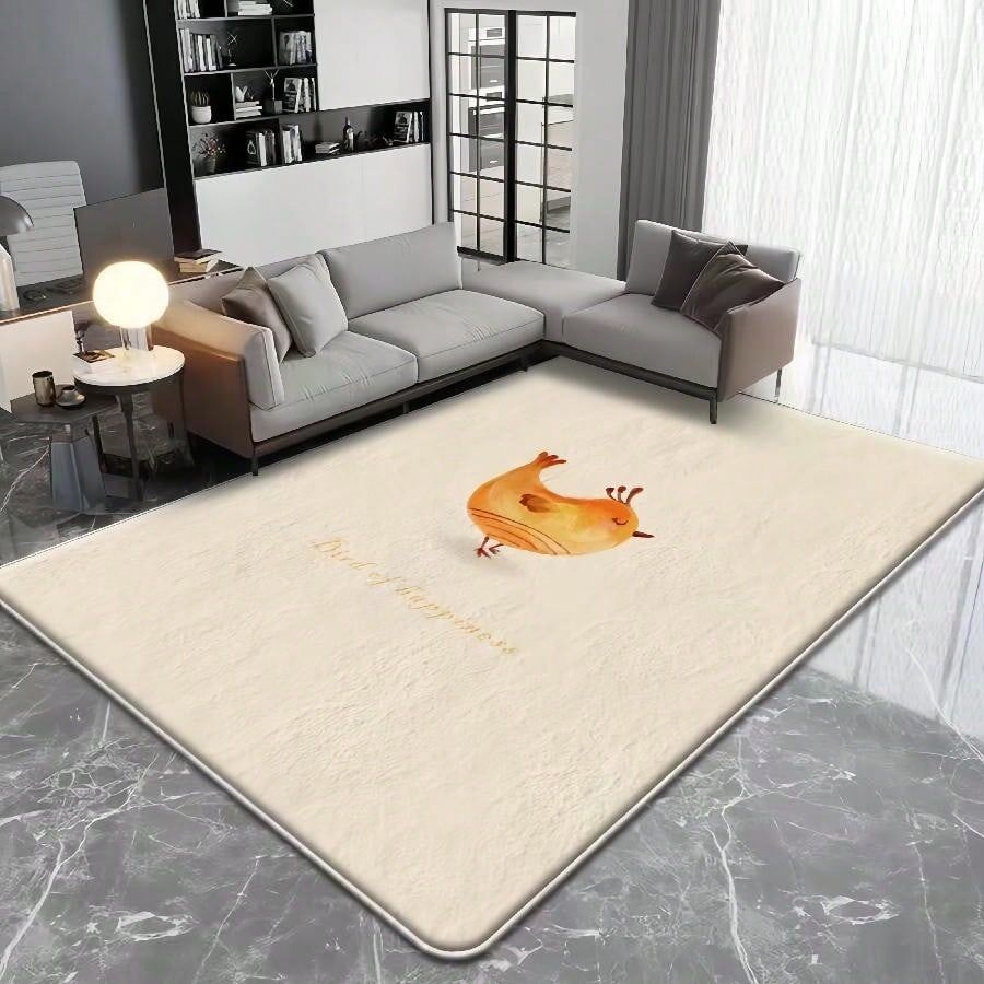 SHEIN Geometric Pattern Light Luxury & Elegant Style Decorative Rug For Indoor, Imitation Cashmere Living Room Sofa Mat, Bedroom Mat, Bedside Anti-Slip Carpet, Dining Room Kitchen Mat, Office Chair Cushion, Entrance Door Mat, Outdoor Picnic Mat, Baby Craw