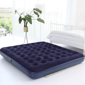 SHEIN 1pc Velvet Inflatable Mattress, Honeycomb Outdoor Camp & Nap Mattress (With Air Pump) Blue 75.6*15.1*9.8in/M,73.2*29.9*9.8in/S
