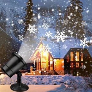 SHEIN Christmas Lights, Christmas Snowflake Projector Lights Outdoor - Liwarace LED Snowflake Lights - Waterproof Plug in Xmas Lights - Indoor/Outdoor Christmas Decorations Gifts for Women/Men Black UK plug,Australian plug,US plug,European plug,USB Powere