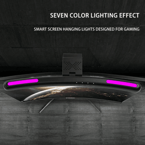 SHEIN 1pc New Style Asymmetrically Shaped Led Computer Lamp With Colorful Ambient Light, Suitable For Desktop And Curved Screens Black Model a,Model B