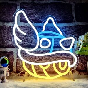 SHEIN 1pc Blue Neon Sign Game Room Decorative Light With Adjustable Brightness & Shell For Game Decoration And Child Signage, Gift For Game Player/Men Cave Wall/Game Enthusiast Boys Multicolor 12.2*11.2inch/31*28.5cm