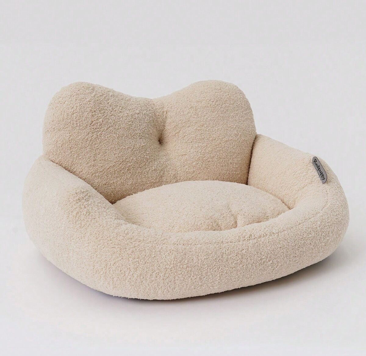 SHEIN Pet Bed For Small And Medium Dogs And Cats, Round Cat Beds With Slip-Resistant Bottom, Round Dog Bed Beige M,S