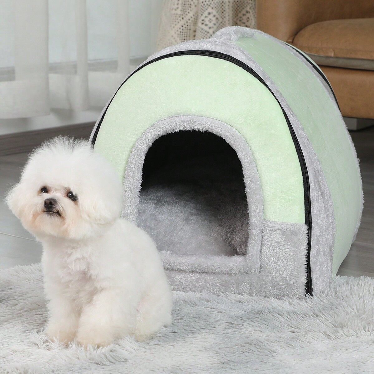 SHEIN Pet Bed For All Seasons, Removable And Washable, Suitable For Small And Medium-Sized Dogs And Cats Green M,S