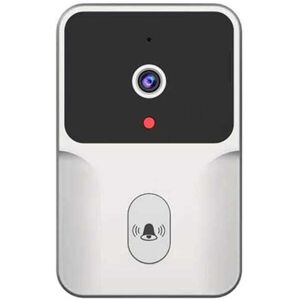 SHEIN Mini Tuya 2.4Ghz Wifi Video Doorbell With Camera Smart Home Security System Support Two Way Audio Motion Detection Alarm Notification Push Mobile Remote View HD Night Vision Rechargeable Battery Inside Wireless Visualable Doorbell With Chime White o