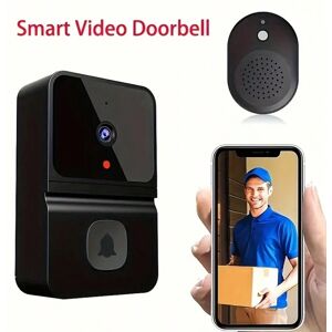 SHEIN Home Security Wireless Ring Doorbell Video Smart WiFi Doorbell With Camera Intercom Wireless Door Bell Black Wireless Video Doorbell