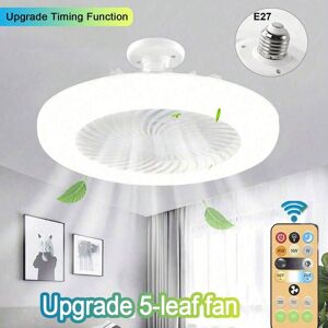 SHEIN Ceiling Fan Lights With Remote Control E27 Base Chandelier Ceiling Fan With Light LED Lamp Fan Dimmable Enclosed Ceiling Fan For Bedroom Kitchen Living Room White 15W,30W