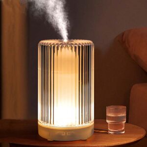SHEIN 1pc Usb-powered Fashionable Crystal Cup-shaped Aroma Diffuser Ultrasonic Air Humidifier, With Colorful Led Atmosphere Light Clear USB plug-in