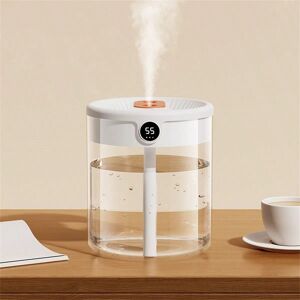 SHEIN Double Nozzle Air Humidifier With LCD Humidity Display Large Capacity Aroma Essential Oil Diffuse White one-size