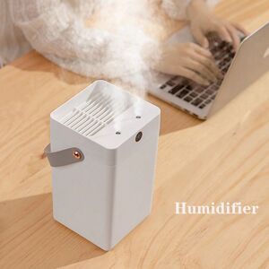 SHEIN New Household Humidifier Humidity Display With Water Air Atomizer 3L Large Capacity Double Spray Humidifier White