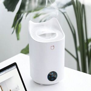 SHEIN 4.1l Home Humidifier (For Bedroom, Large Room) - 2-In-1 Humidifier And Aromatherapy Diffuser (With Built-In Aromatherapy Storage Box); Silver Ion Sterilization; Ultrasonic Cool Mist Humidifier Suitable For Baby And Plant Use; Top-Fill Desktop Humidi