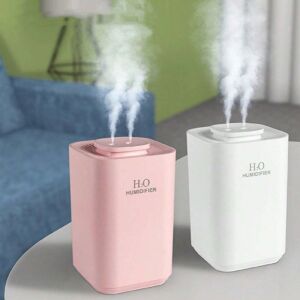 SHEIN Bedroom Humidifier, 3.3l Large Capacity Ultrasonic Cool Mist Humidifier, With 360° Nozzle, Atmosphere Light, Auto Shut-Off Feature, Single Room Air Moisturizer, Silver Ion Filter, Suitable For Home, Plants And Baby Nursery White