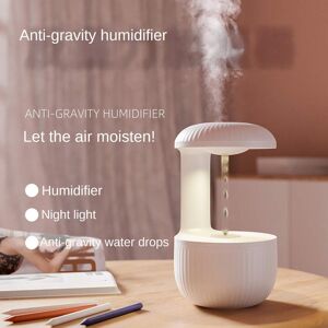 SHEIN Anti-Gravity Water Drop Humidifier Large Capacity Silent Fog Humidifier Suitable For Office Bedroom Desktop Decoration Night Light White one-size