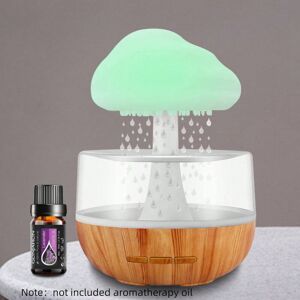 SHEIN 1pc USB Powered Raindrop Humidifier,7 Color Modes USB Humidifier, 300ml Portable Colorful Mini Cool Humidifier, For Car Office Bedroom Light Wood Grain USB