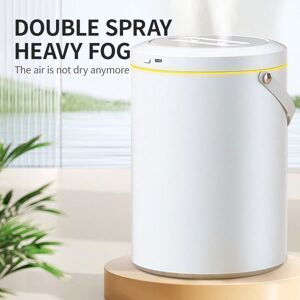 SHEIN 1pc 3l Large Capacity Humidifier With Ambient Light, Dual Nozzles, 8 Hours Work Time, Suitable For Various Rooms White