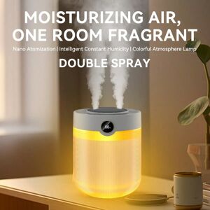 SHEIN 1pc 3l Usb Rechargeable Humidifier With Dual Nozzle And Night Light Function, Suitable For Various Room Types White