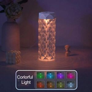 SHEIN 7 Colors Light Crystal Air Humidifier Portable Room Office Desktop Usb Charging Colorful Lamp Essential Oils Diffuser Humidifier Five Colors-1000ml