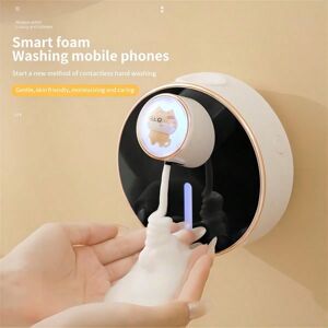 SHEIN 1pc Usb-Powered Wall-Mounted Automatic Induction Foaming Soap Dispenser For Pet Washing And Mobile Phone Cleaning Black