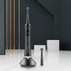 SHEIN 1pc Electric Toothbrush With 2 Brush Heads Black Charging Mode
