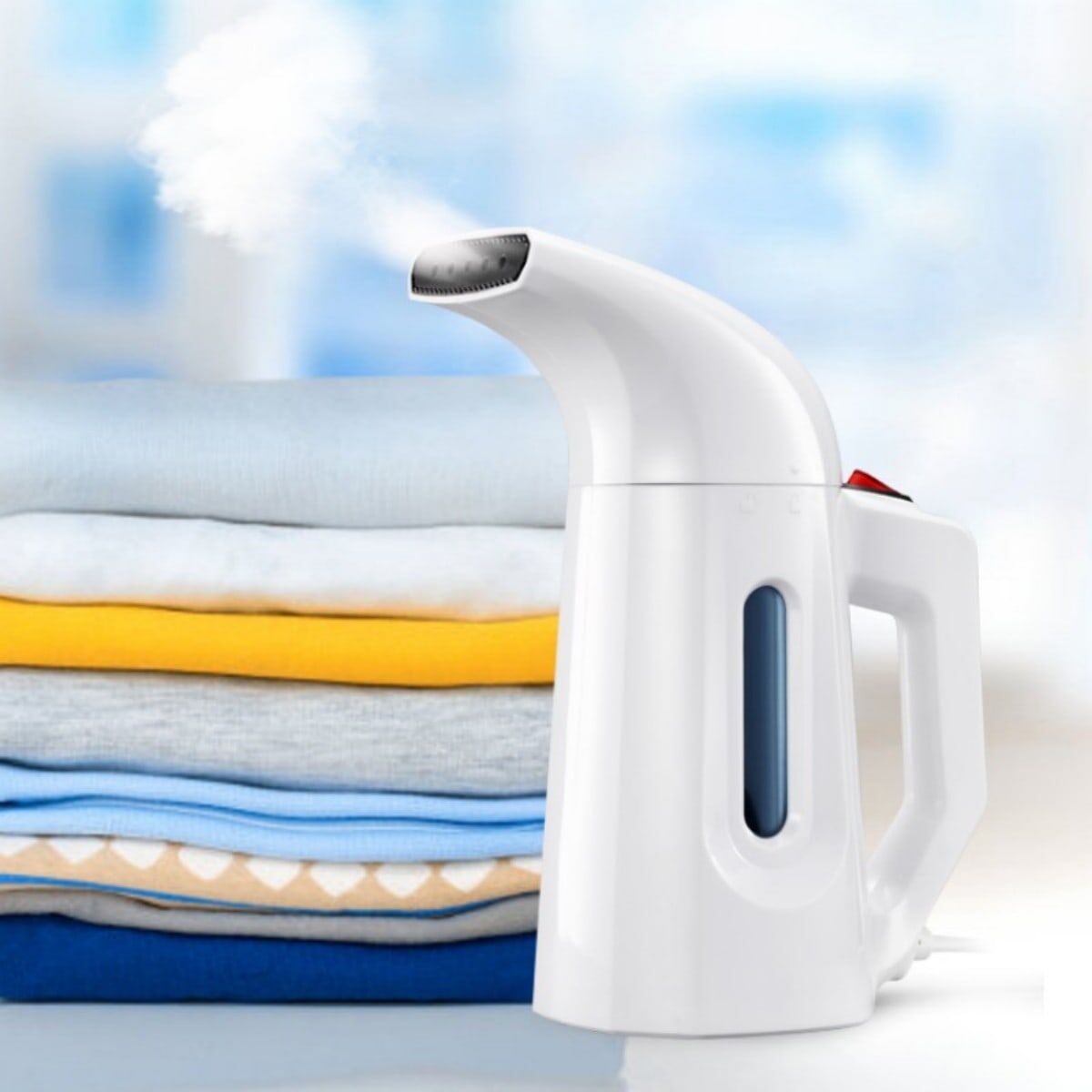 SHEIN 1pc Steamer for Clothes, Handheld Garment Steamer, Powerful 25s Fast Heat-up, Portable Steam Iron for Travel, Clothes Steamer, White White EU Plug,UK Plug,US Plug