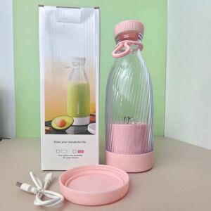 SHEIN New Version Usb Juicer 500ml Multi-Functional Bdl002 Juice Extractor Portable 1500mah Compact Blender Bottle For Fruits And Vegetables Pink one-size
