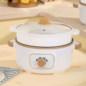 SHEIN Double-layer Electric Rice Cooker Multi-function Electronic Cooking Pot White double layer,single layer