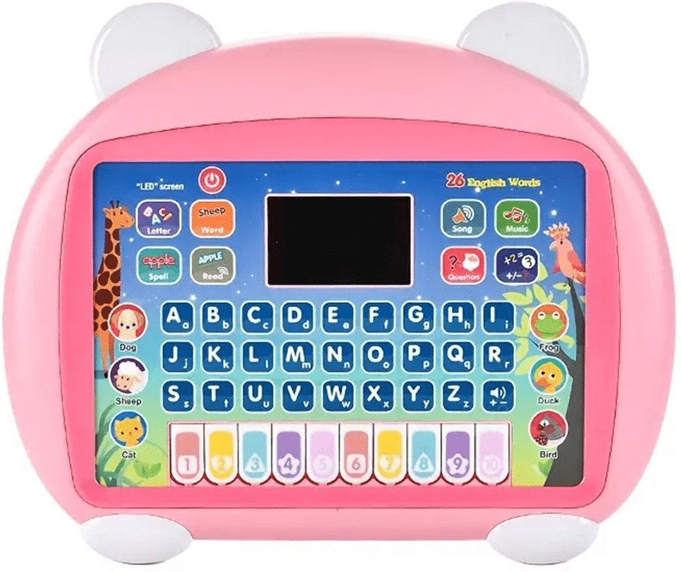 SHEIN Educational Computer Tablet For Kids Early Learning, Language Enlightenmetn, Children's Intelligence Development, Creative Toys, Age 3-6, Preschool, Childhood Pink