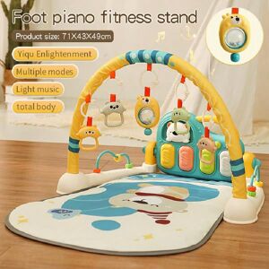 SHEIN Baby Fitness Rack Musical Foot Kick Piano Toy Gym Play Mat For Newborns 0-36 Months [Basic Version] Bear Fitness Stand one-size