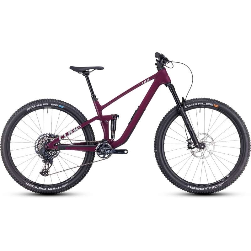 Cube Stereo One44 C:68x Slx - Carbon Mountainbike - 2024 - 29" - Wine / Grey