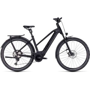 Cube Kathmandu Hybrid Slt 750 - Women Electric Touring Bike - 2023 - Black / Metal