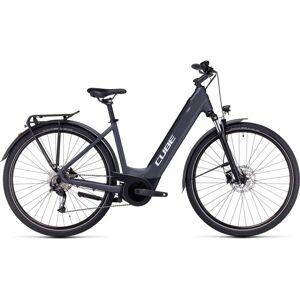 Cube Touring Hybrid One 500 - Easy Entry Electric Touring Bike - 2023 - Grey / White