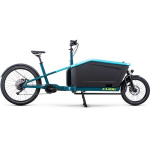 Cube Cargo Sport Dual Hybrid 500 - Electric Cargo Bike - 2023 - Blue / Lime