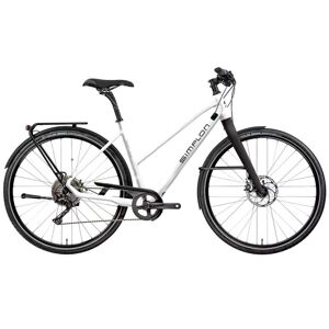 Simplon Spotlight Mahle - Xt-30 - Women'S Electric Trekking Bike - 2023 - Pearlwhite Glossy / Black Glossy