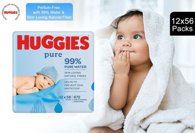 Avant-Garde Brands Ltd Huggies Pure Baby Wipes 12 Pack