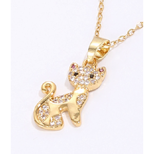 GameChanger Asso T/A 50 Shade of Lust Cat Pet Crystal Filled Gold Necklace GameChanger Asso T/A 50 Shade of Lust Cat Pet Crystal Filled Gold Necklace