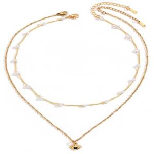 GameChanger Asso T/A 50 Shade of Lust Blue Eye and Pearl Necklaces Set in Gold GameChanger Asso T/A 50 Shade of Lust Blue Eye and Pearl Necklaces Set in Gold