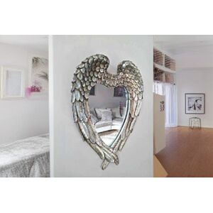 SHS Trading Ltd Angel Wing Shaped Silver Wall Mirror SHS Trading Ltd Angel Wing Shaped Silver Wall Mirror