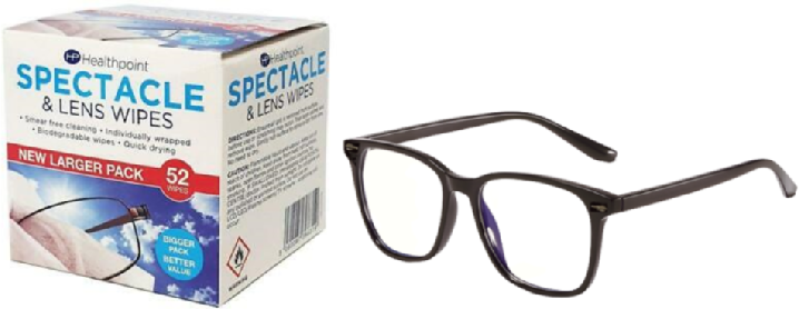 Global Fulfillment Limited (Forever cosmetics) Blue Light Blocking Glasses & Lens Wipes