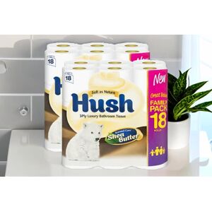 Avant-Garde Brands Ltd Hush Bathroom Sea Butter Tissue 36 Rolls Avant-Garde Brands Ltd Hush Bathroom Sea Butter Tissue 36 Rolls